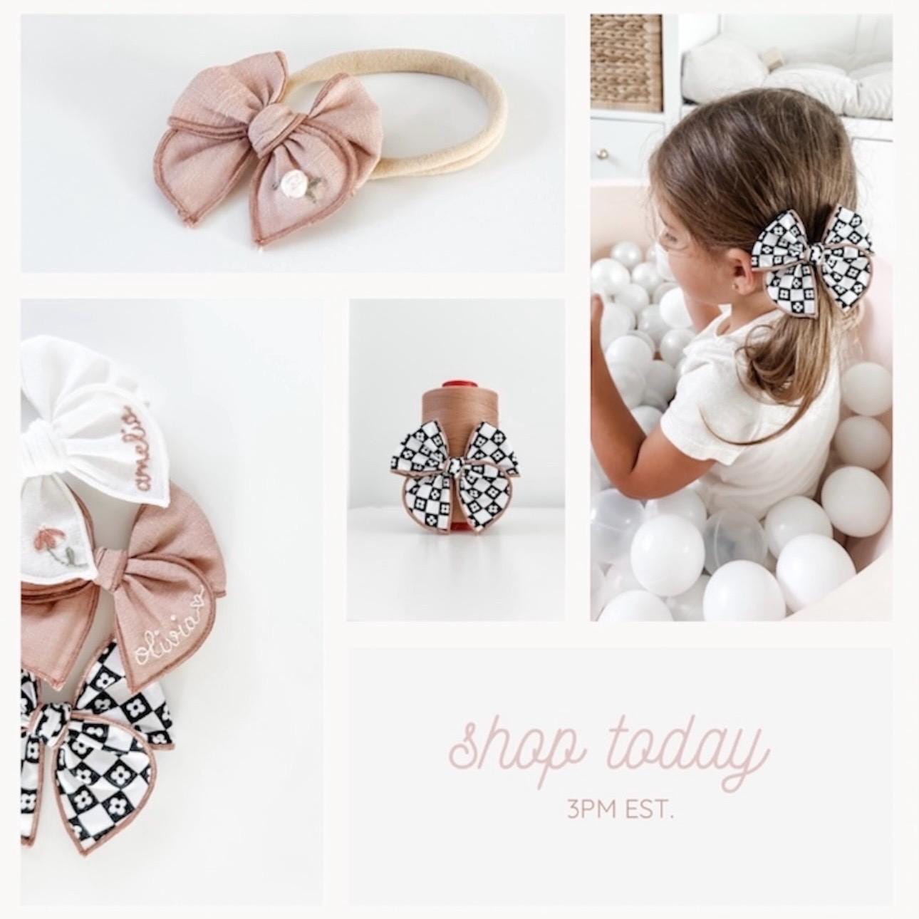 Black and white daisy check fable bow - fall floral fable bow - black white and rose bow - neutral bow - girl bow - dog bow - baby bow