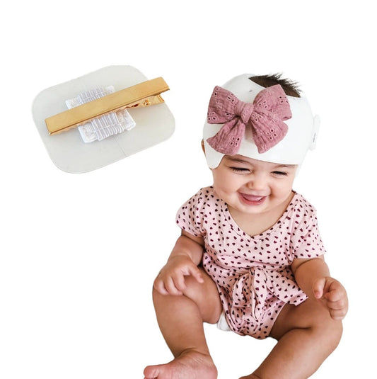 NEW & IMPROVED** Cranial helmet bow patch - Improved design! - Baby bow helmet attachment - Clip on bow sticker - bows sold separately!