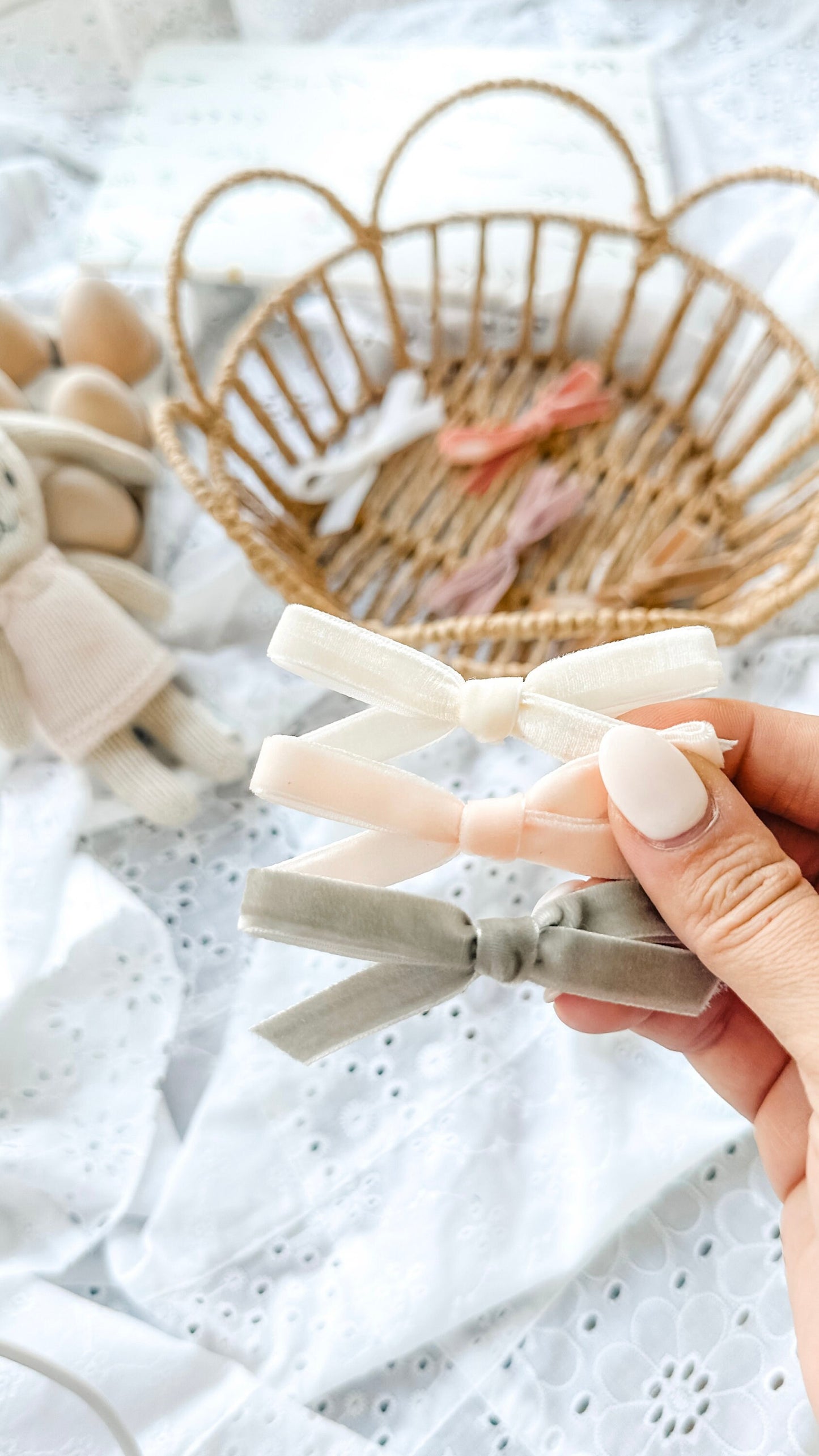NEW* Fall velvet ribbon bows - velvet bows - simple bows - neutral bows - trendy bows - dainty bows - newborn bows - baby girl bows