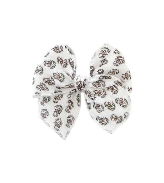 Vintage floral fable bow - fall floral fable bow - neutral floral bow - double gauze bow - girl bow - dog bow - baby bow