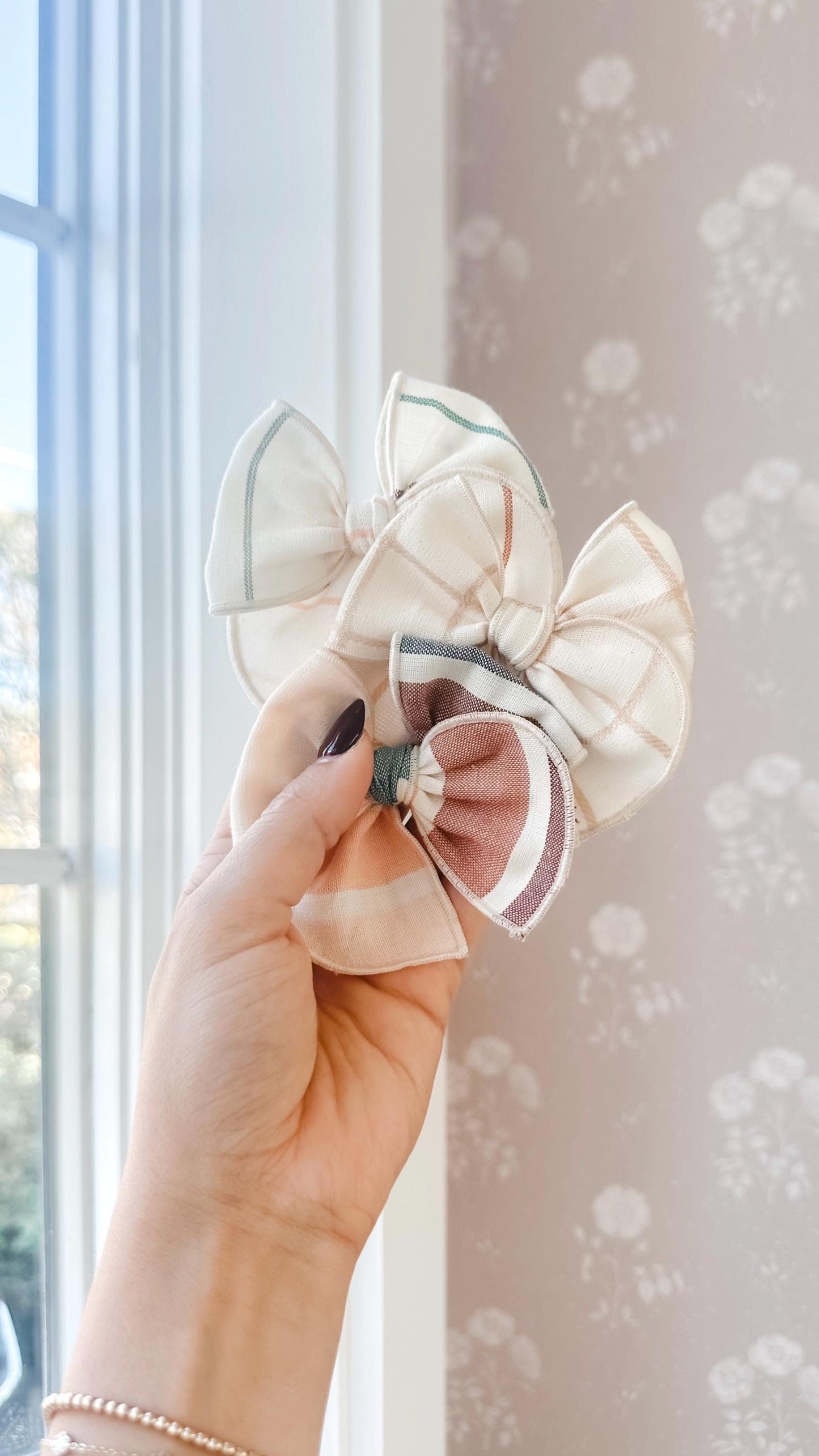Sweet stripes fable bows - colorful bow - spring bow - striped bow - newborn bow - dog bow - baby girl gift - girl fable bow
