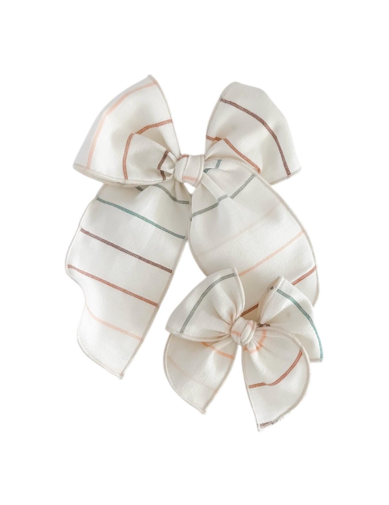 Sweet stripes fable bows - colorful bow - spring bow - striped bow - newborn bow - dog bow - baby girl gift - girl fable bow